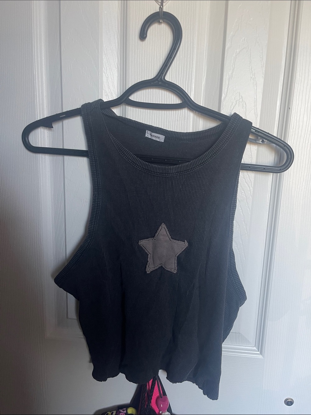 Cropped garage tank top